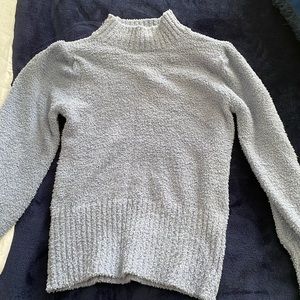 Light blue fuzzy turtleneck sweater, never worn!